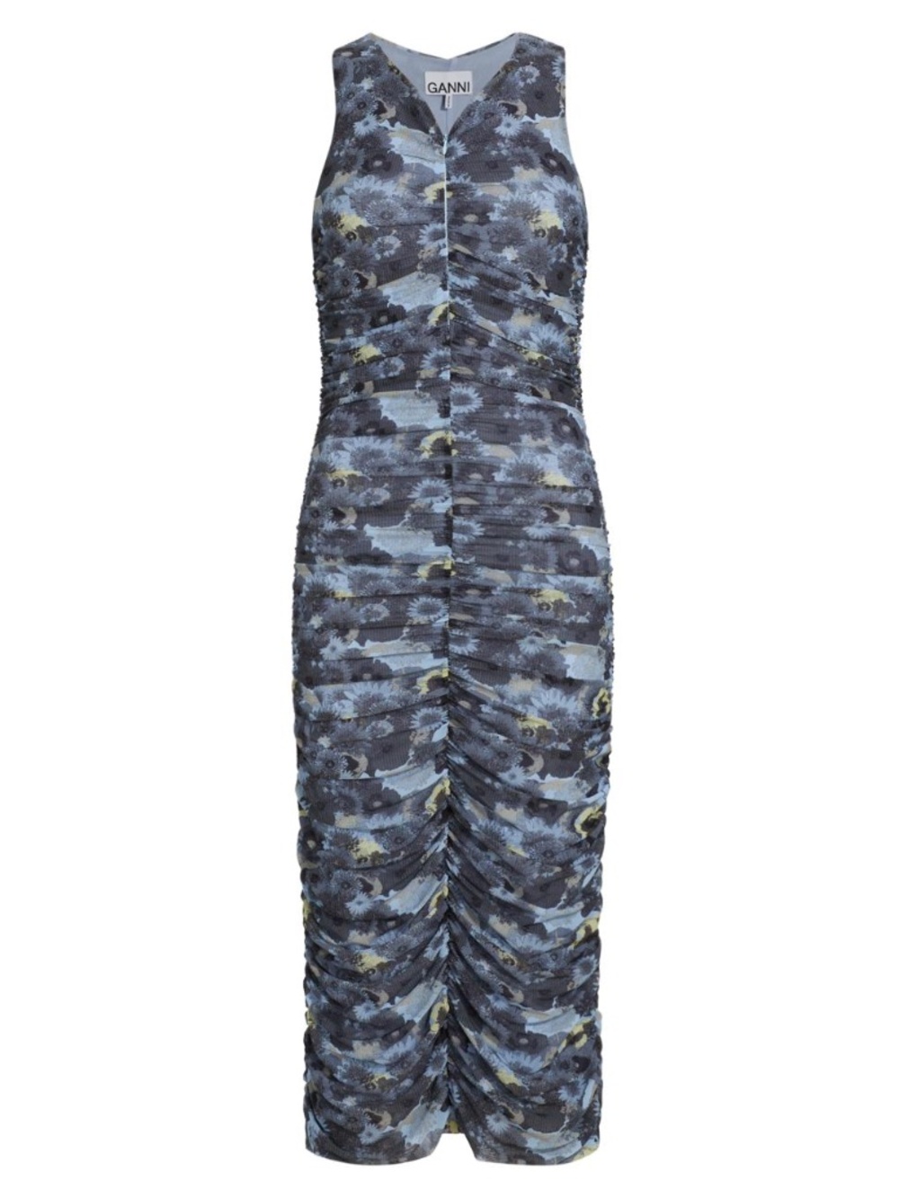 Ganni mesh midi dress